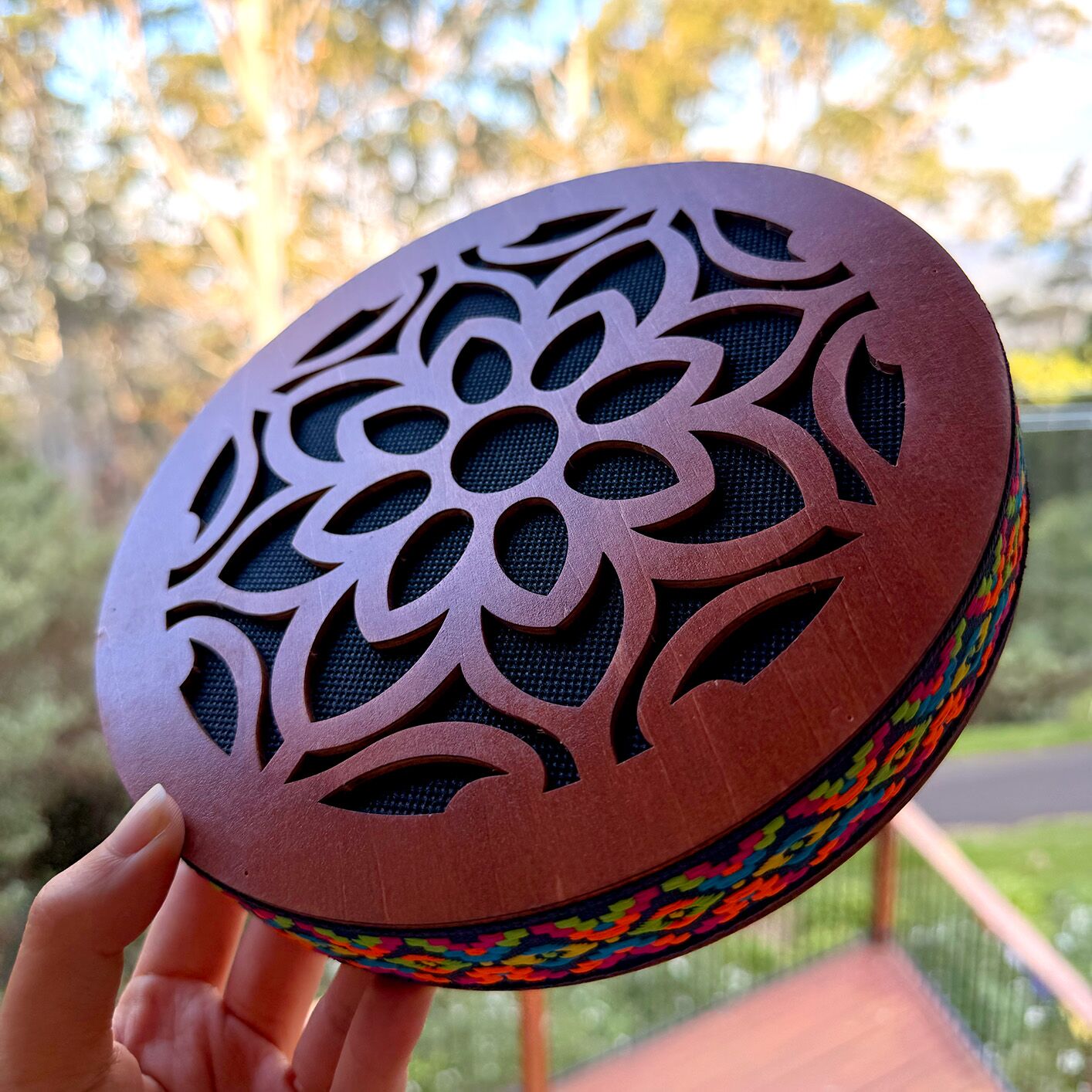 Lotus Mandala Ocean Drum 20cm - Image 4