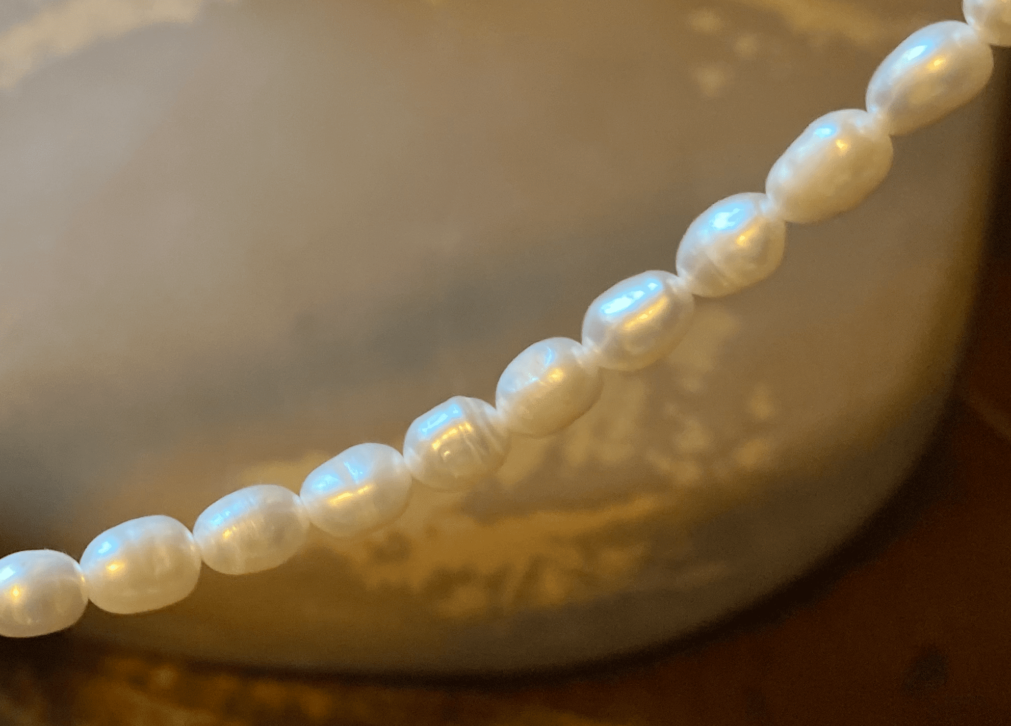 Rice Pearl Necklace - Image 3